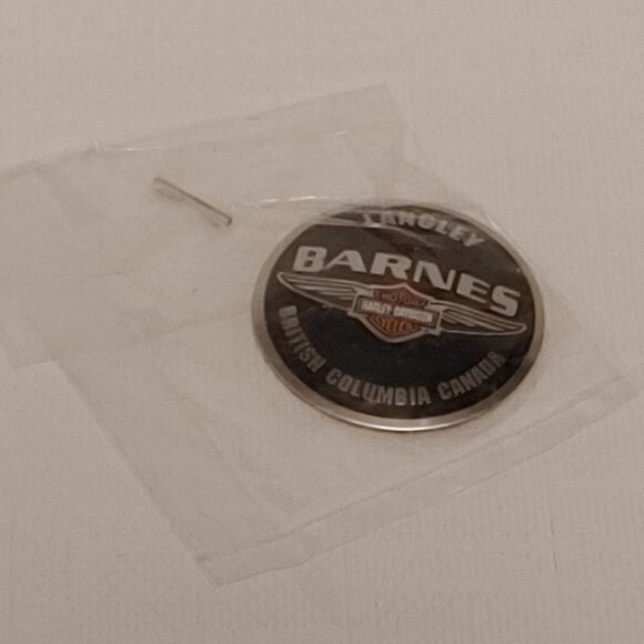HARLEY DAVIDSON Fuel Tank Medallion Langley Barnes British Columbia Cana… - Picture 2 of 4